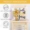 Spring Summer Bumble Bee Sunflower Decorative Throw Pillow Covers 16x16 Set of 4, Farmhouse Black White Stripe Home Decor, Yellow Buffalo Plaid Check Quote Outdoor Couch Cushion Case